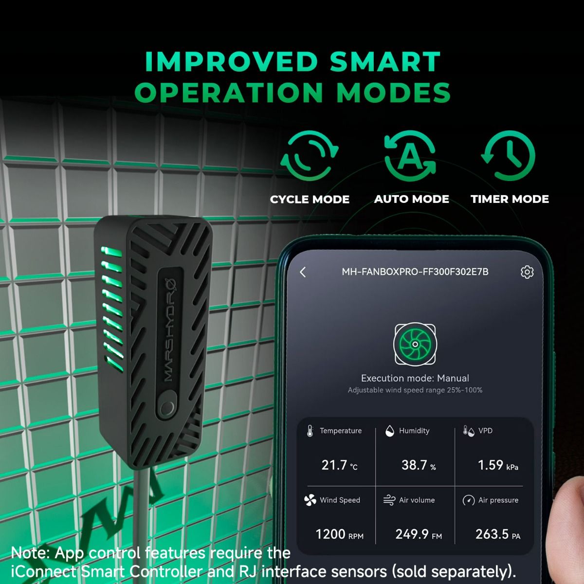 Mars Hydro iFresh – 4" (100 mm) Rohrventilator mit USB-Smart-Steuerung