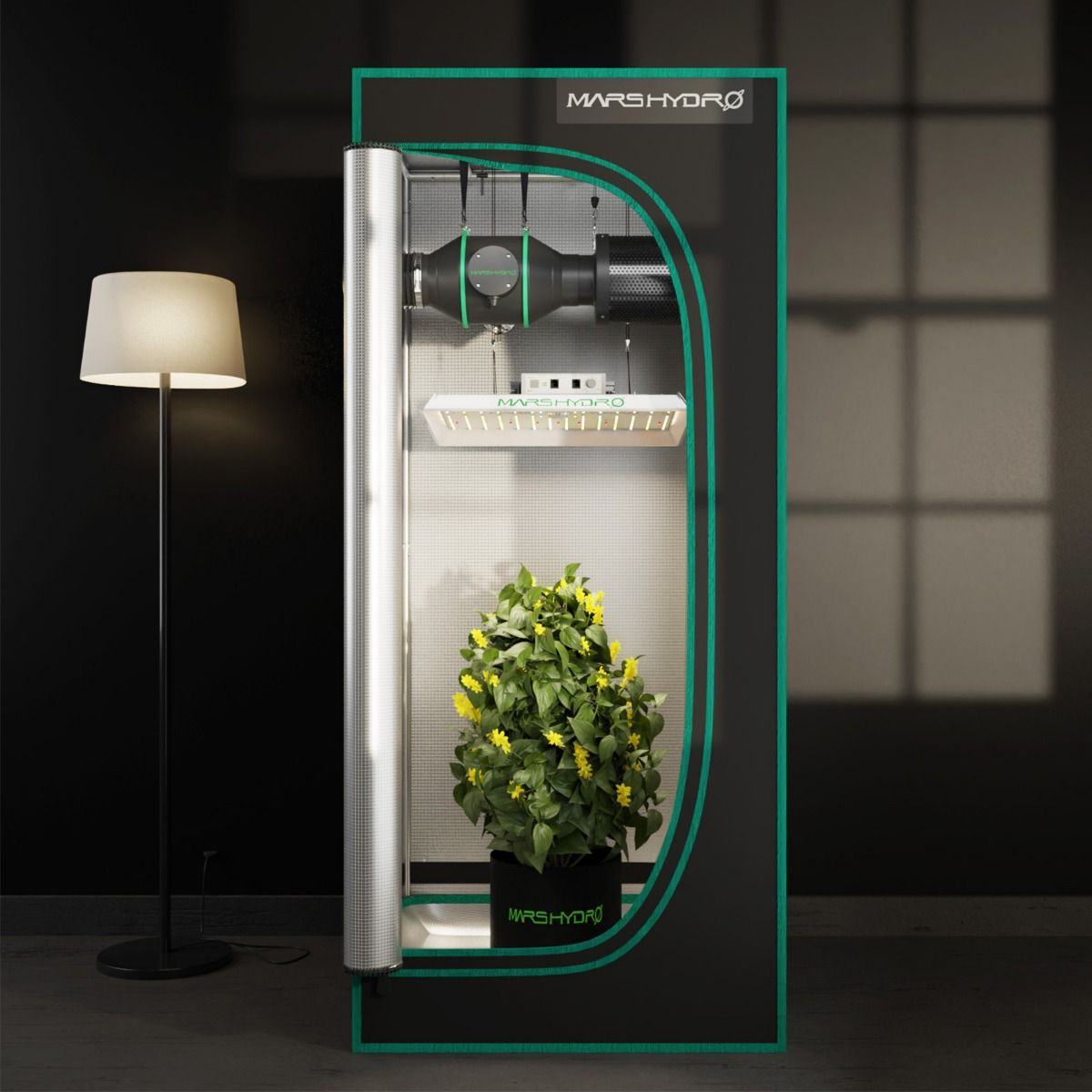 Mars Hydro 4" (100 mm) Intelligentes Lüftungsset – Komplettsystem mit Aktivkohlefilter & Controller