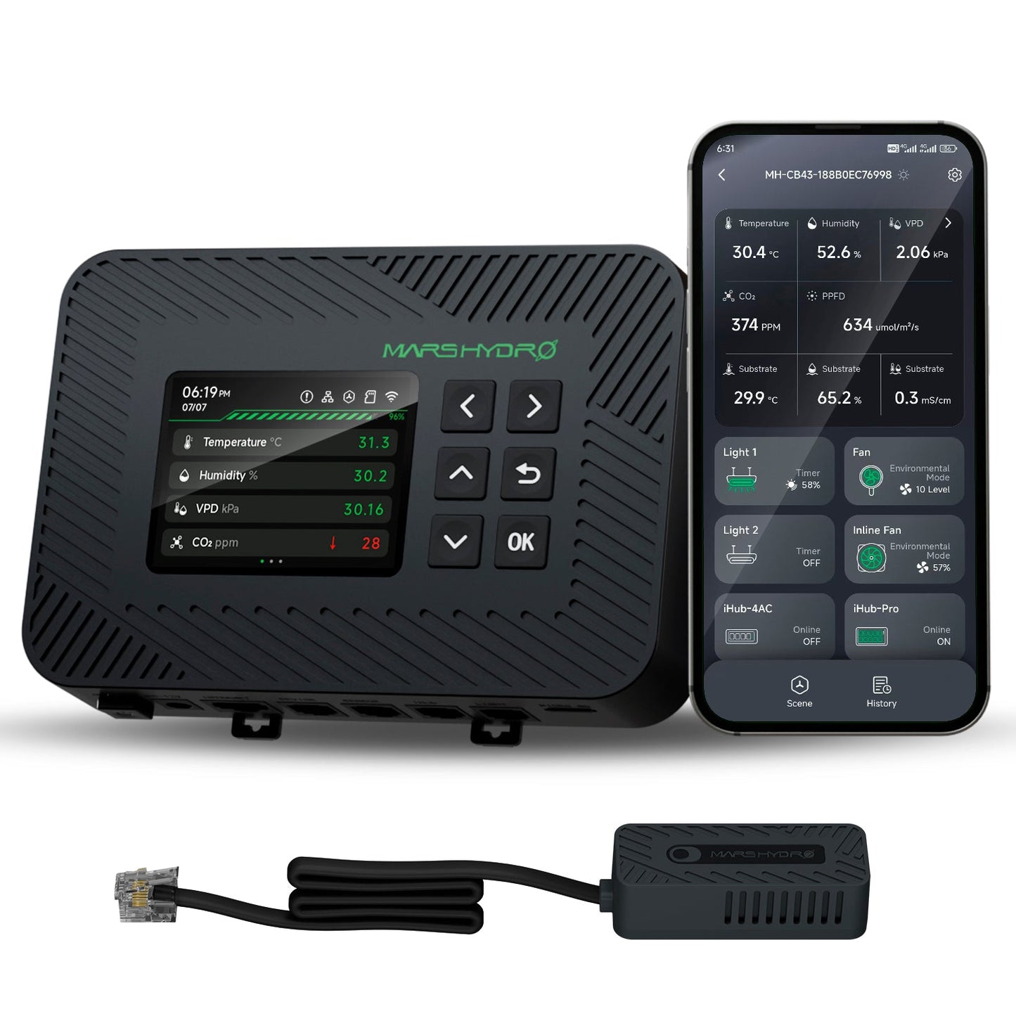 Mars Hydro iControl Ultimate Set - Smart Grow Controller inkl. CO2-, PAR- & Boden-Sensoren