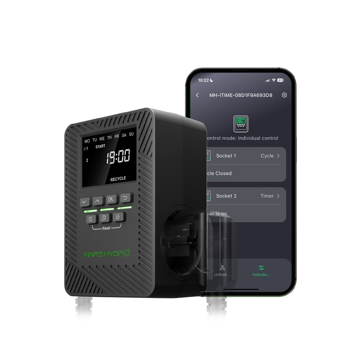 Mars Hydro iTime Smart Timer – Intelligente Doppelsteckdose mit App-Steuerung