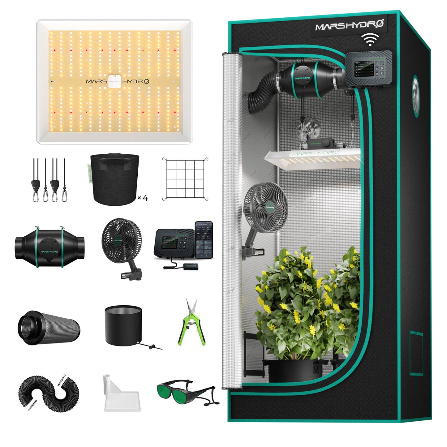 Mars Hydro TS1000 iControl Smart Set – Intelligente Automatisierung für 80x80 cm