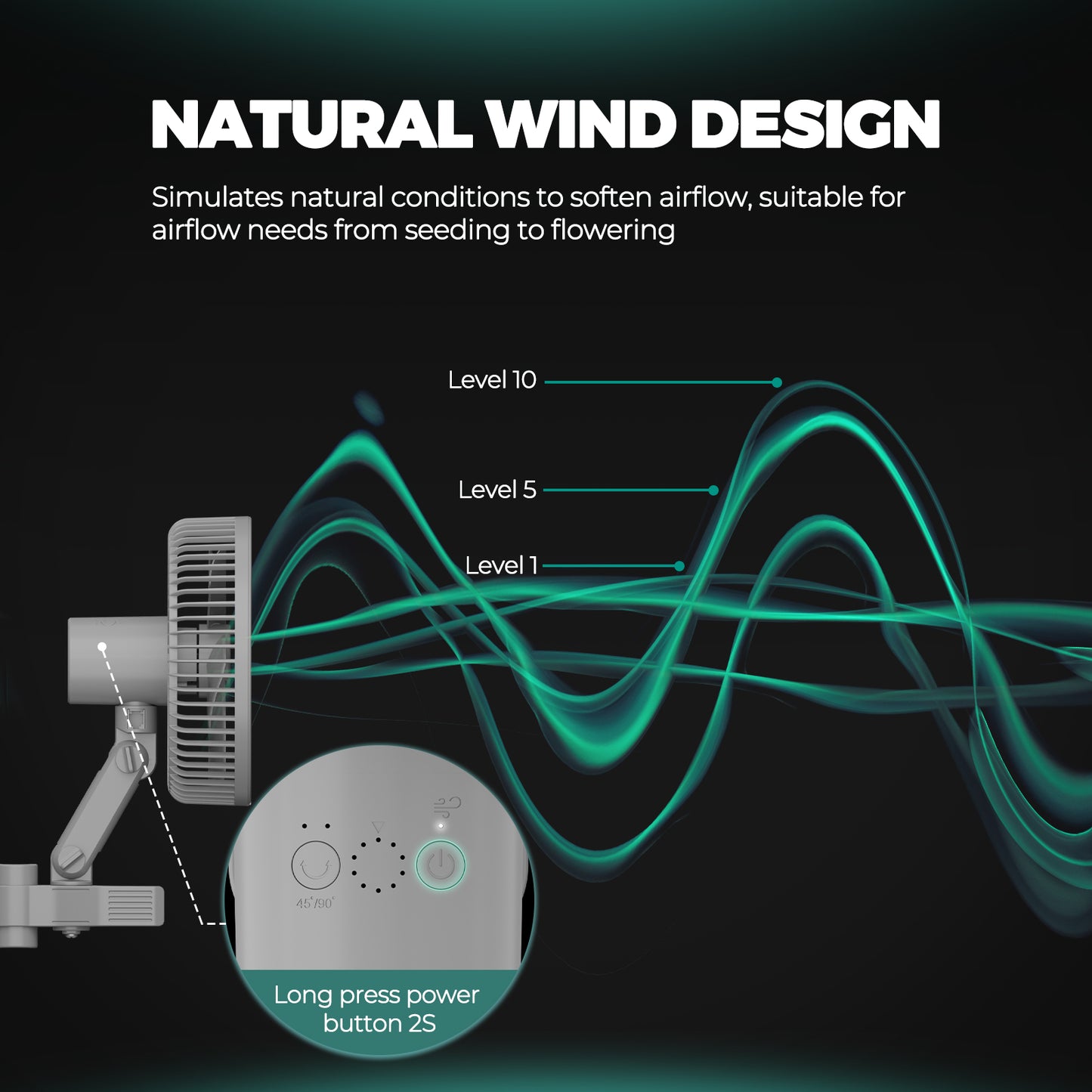 Mars Hydro 6-Zoll Clip-Ventilator – Smarte Zirkulation & Automatische Oszillation