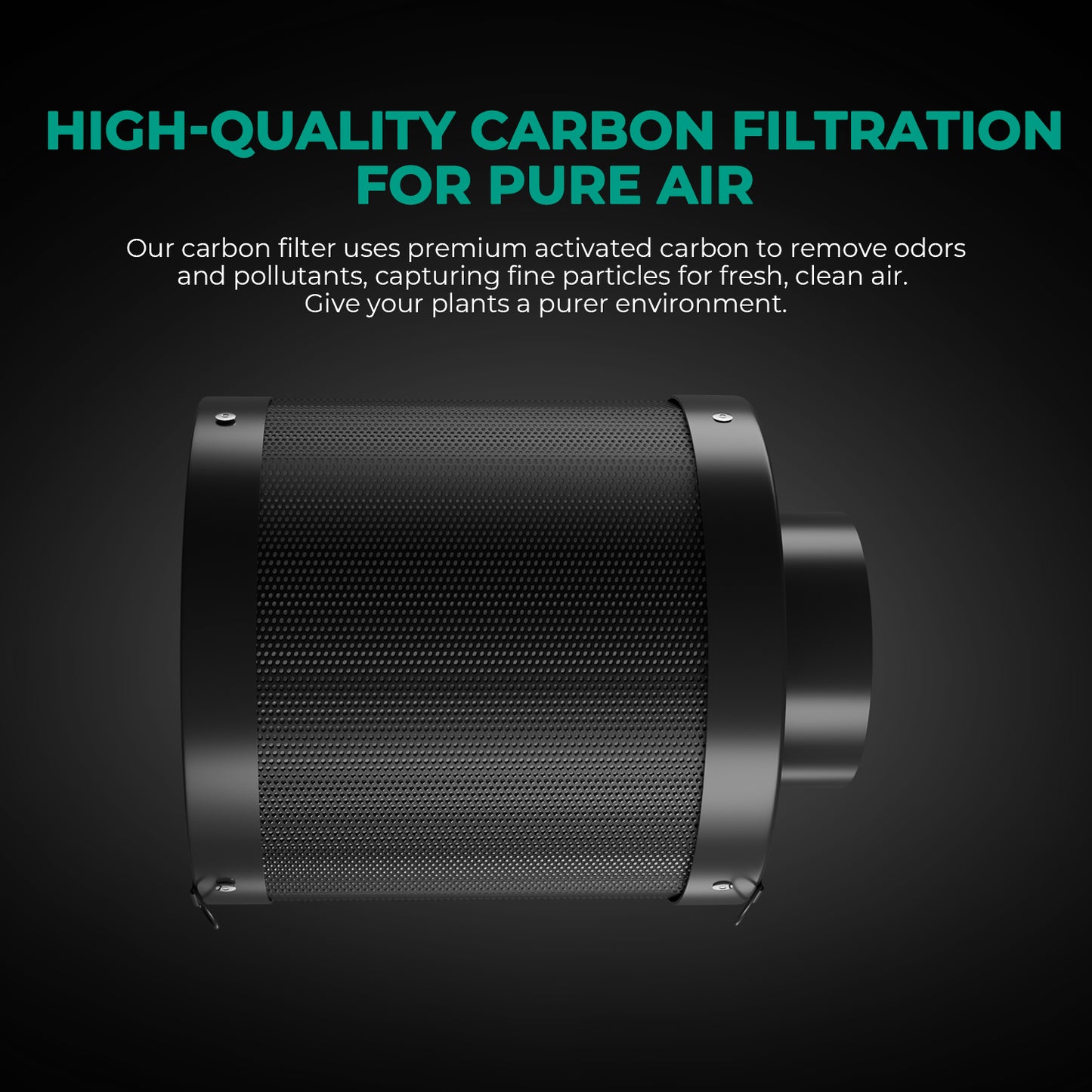 Mars Hydro 6-Zoll Aktivkohlefilter – Maximale Geruchskontrolle & Nachhaltigkeit