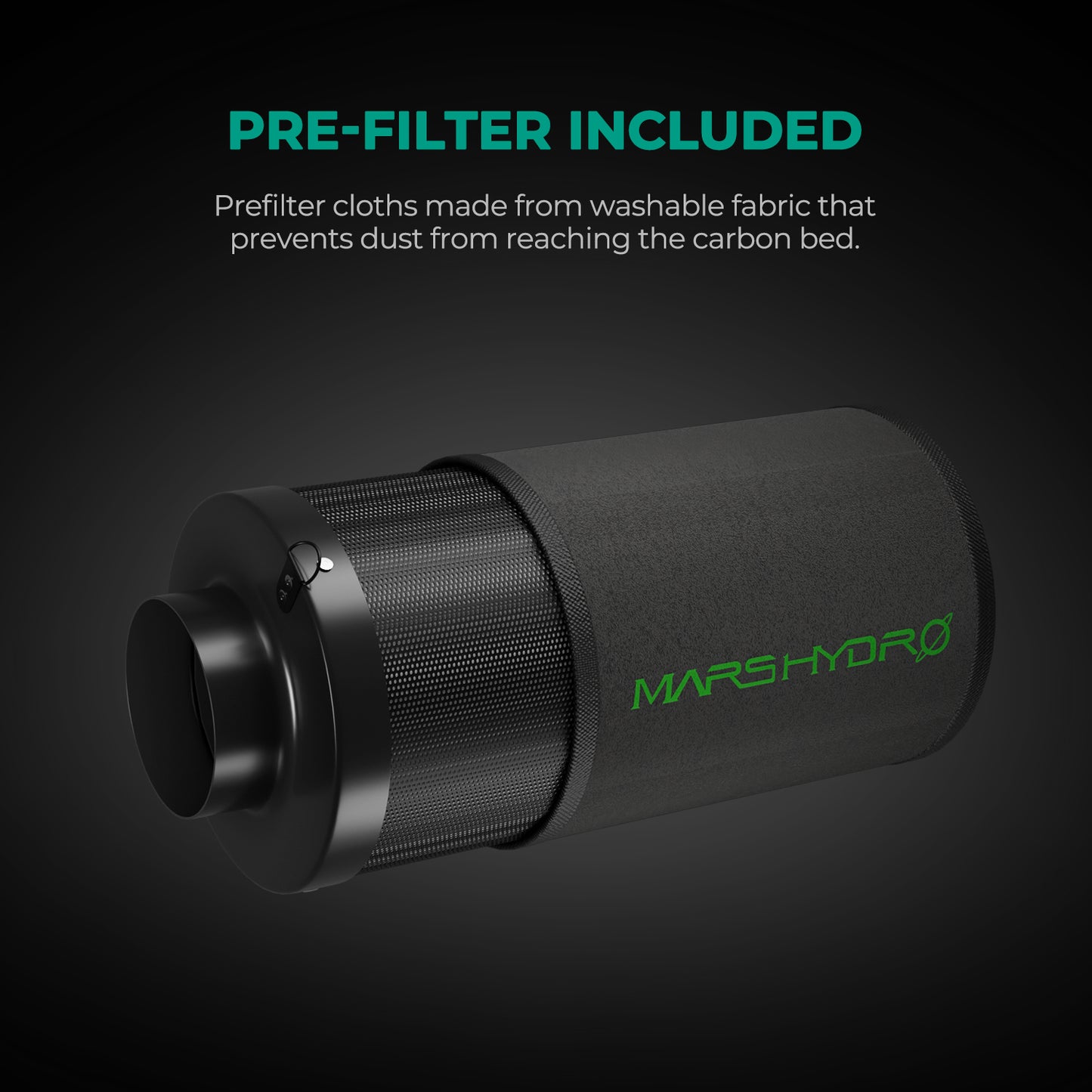 Mars Hydro 6-Zoll Aktivkohlefilter – Maximale Geruchskontrolle & Nachhaltigkeit