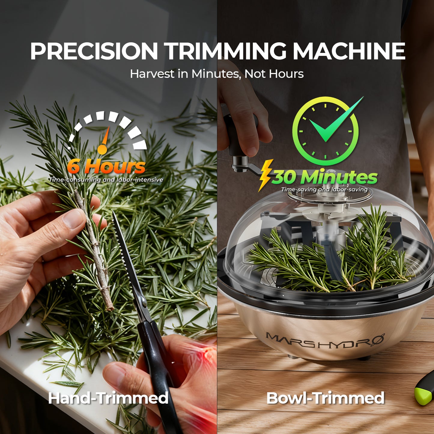 Mars Hydro 13-Zoll Bowl Trimmer – Effizientes Trimmen für Profi-Ergebnisse