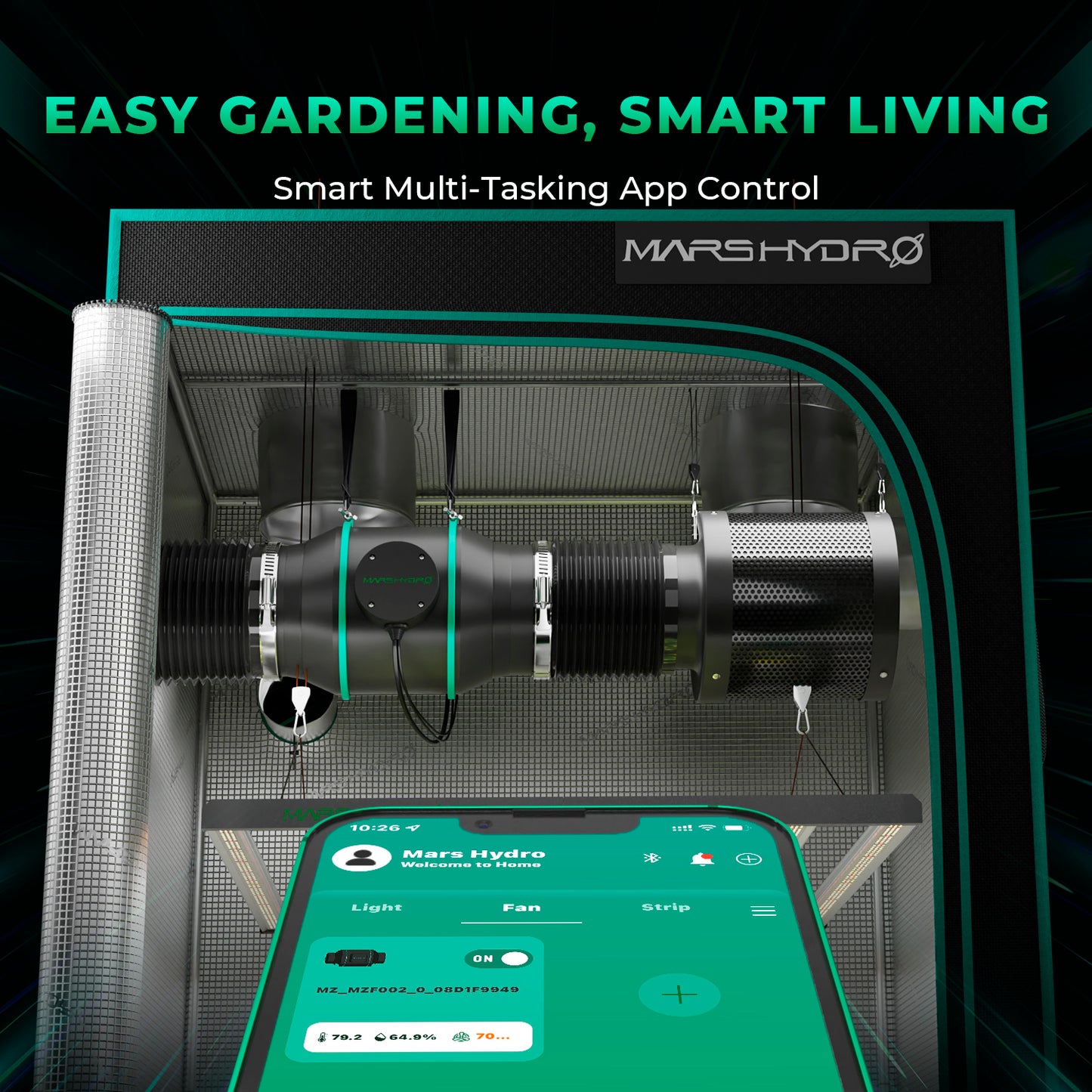 Mars Hydro FC6500 Complete Grow Tent Kits | 730W LED Grow Light + 150x150cm Indoor Tent + 6″ Ventilation System| Max Yield 3.5g/watt