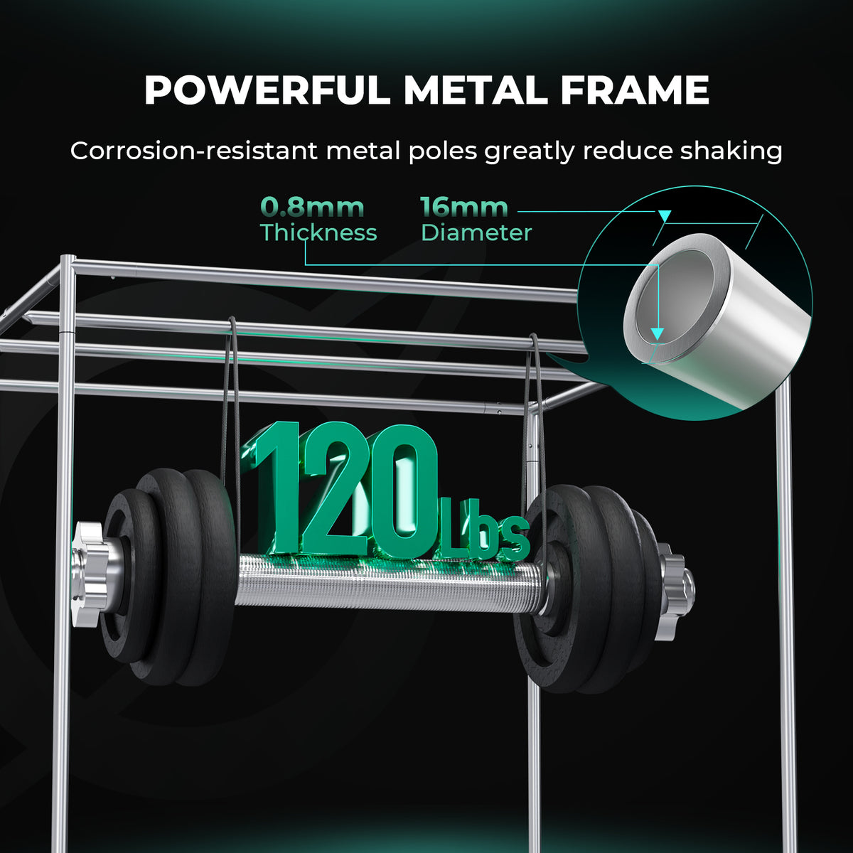 Mars Hydro Growzelt 120x60x180 cm - 1680D Oxford Growbox - Professionelle Indoor-Zelt