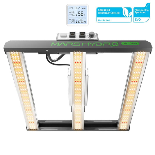 Mars Hydro FC1500 LED Grow Lampe - 150W Quantum Bar - Samsung LM301H EVO - Smart WiFi & Bluetooth