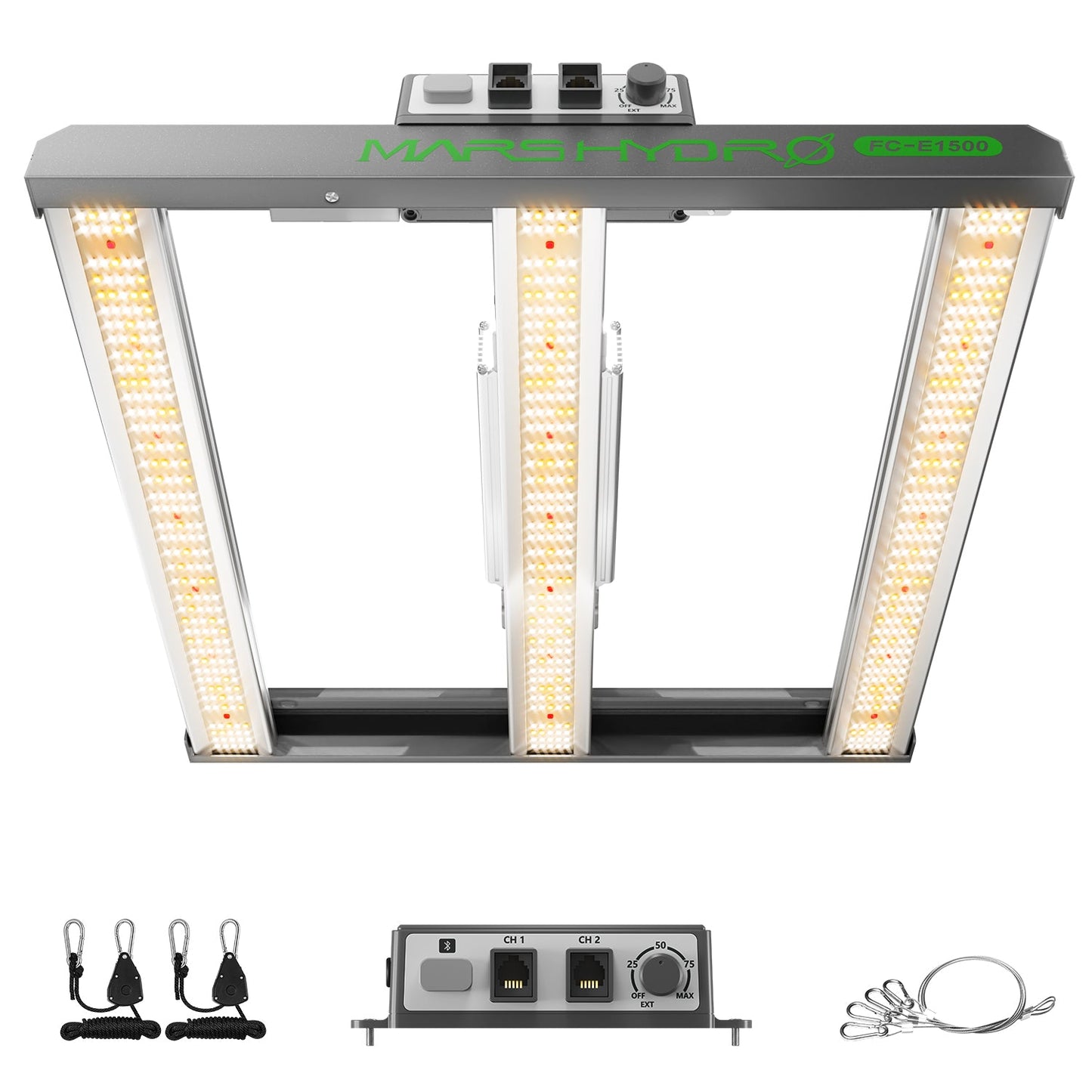 Mars Hydro FCE1500 LED Grow Lampe - 150W Quantum Bar - Bridgelux Chips - Smart WiFi & Bluetooth