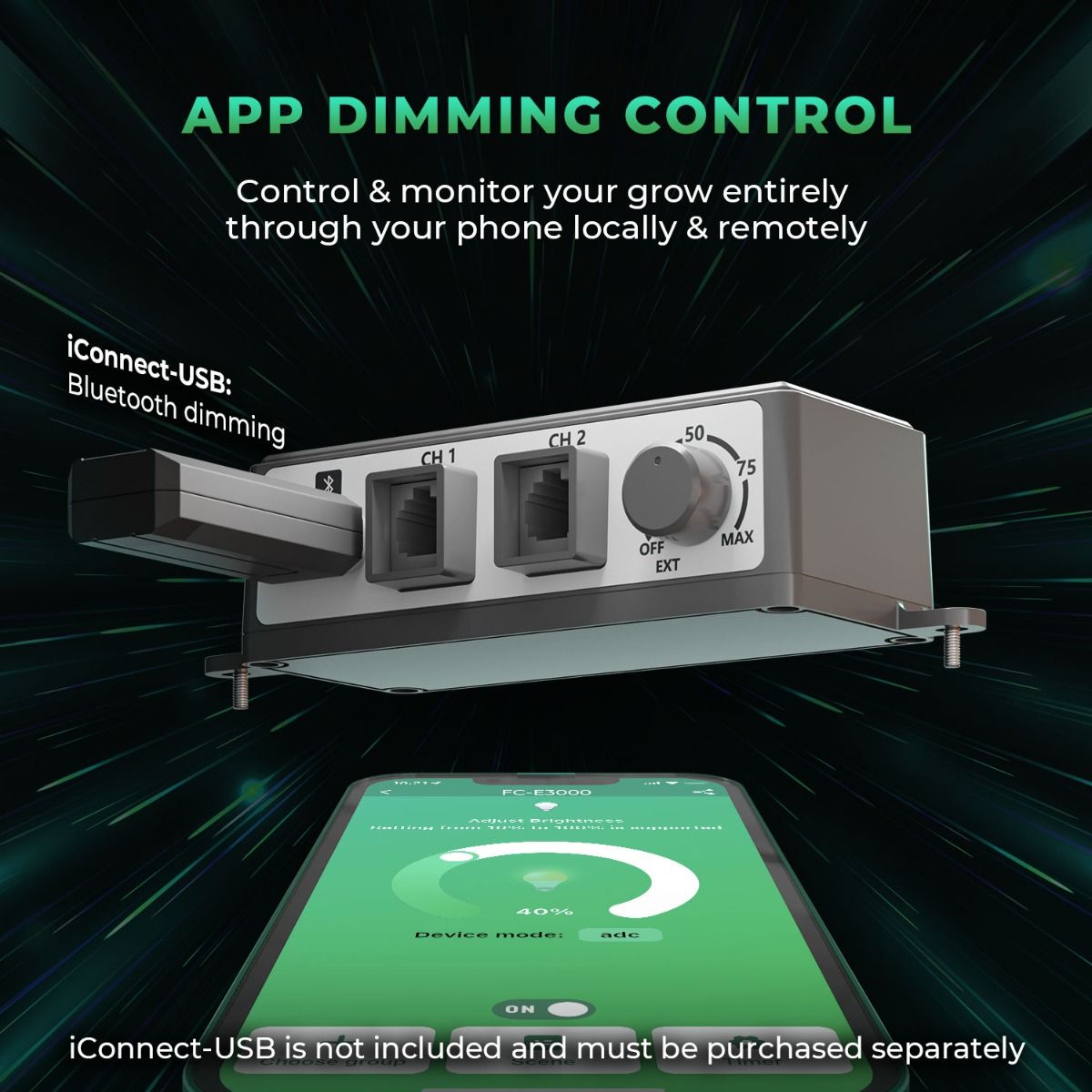 Mars Hydro FCE3000 LED Grow Lampe - 300W Quantum Bar - Bridgelux Chips - Smart WiFi & Bluetooth