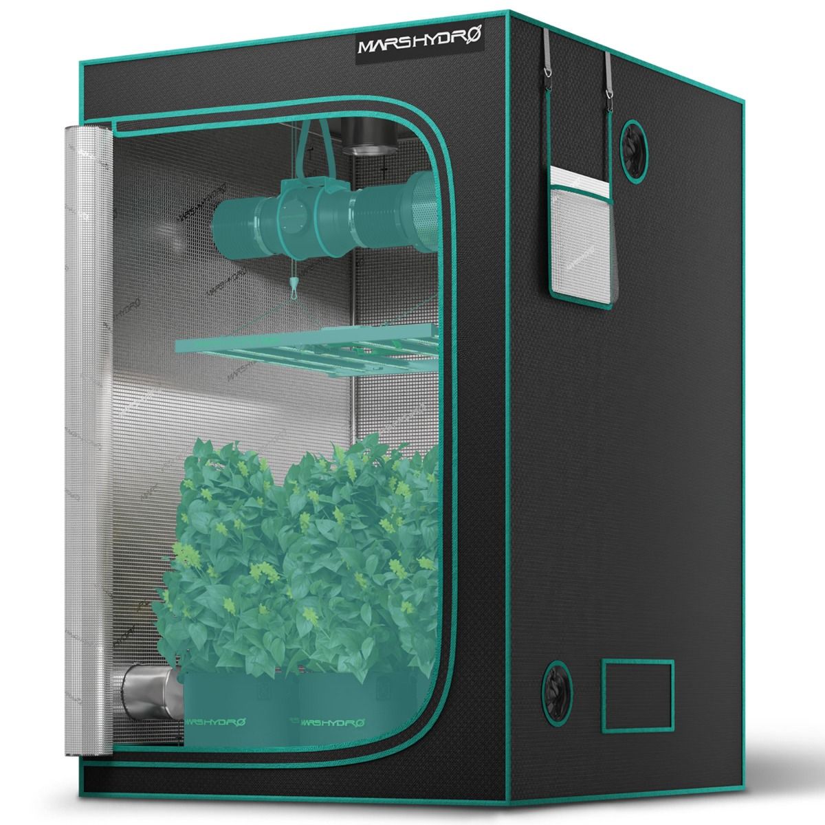 Mars Hydro Growzelt 120x120x200 cm - 1680D Oxford Growbox - Professionelles Indoor-Zelt