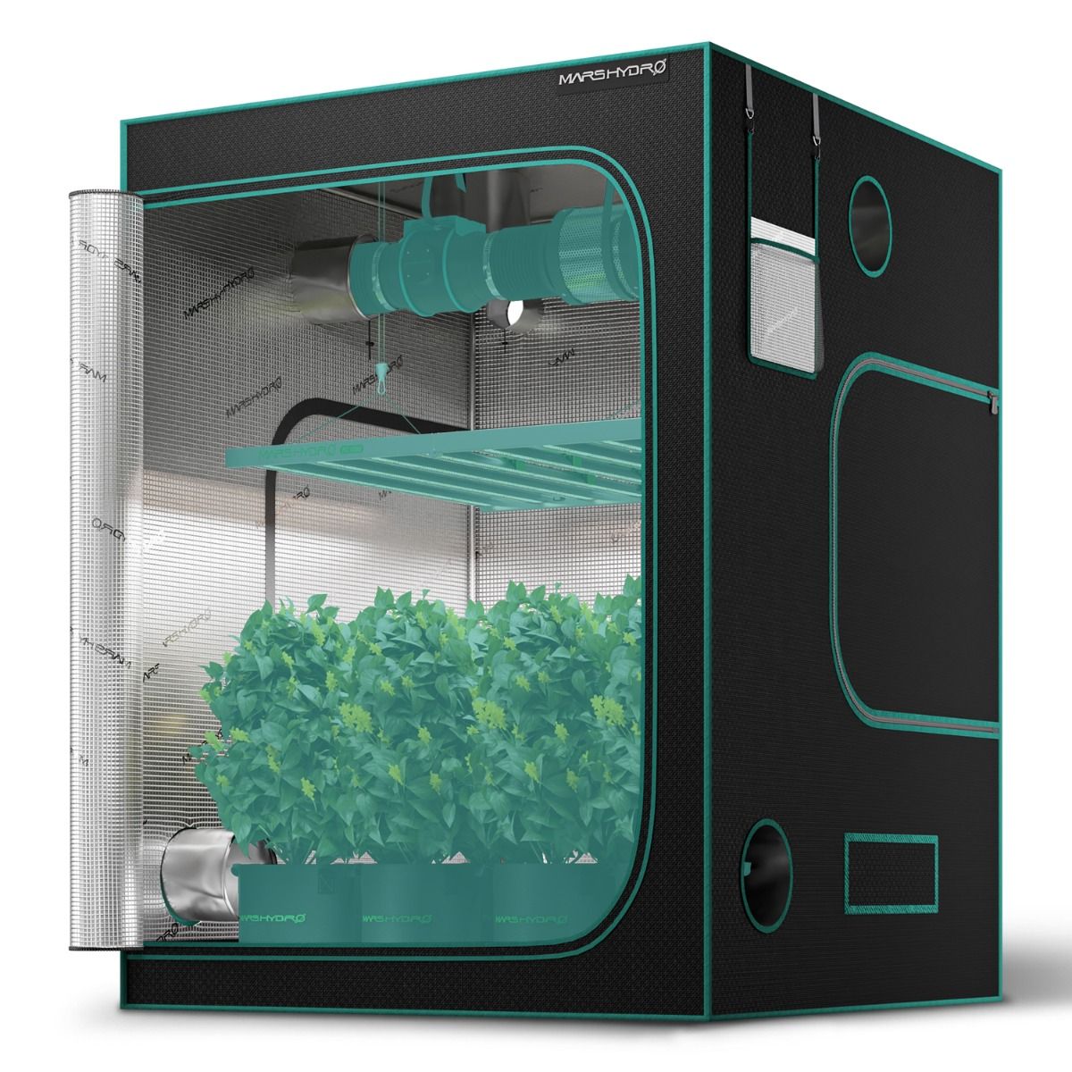 Mars Hydro Growzelt 150x150x200 cm - 1680D Oxford Growbox - Professionelles Indoor-Zelt