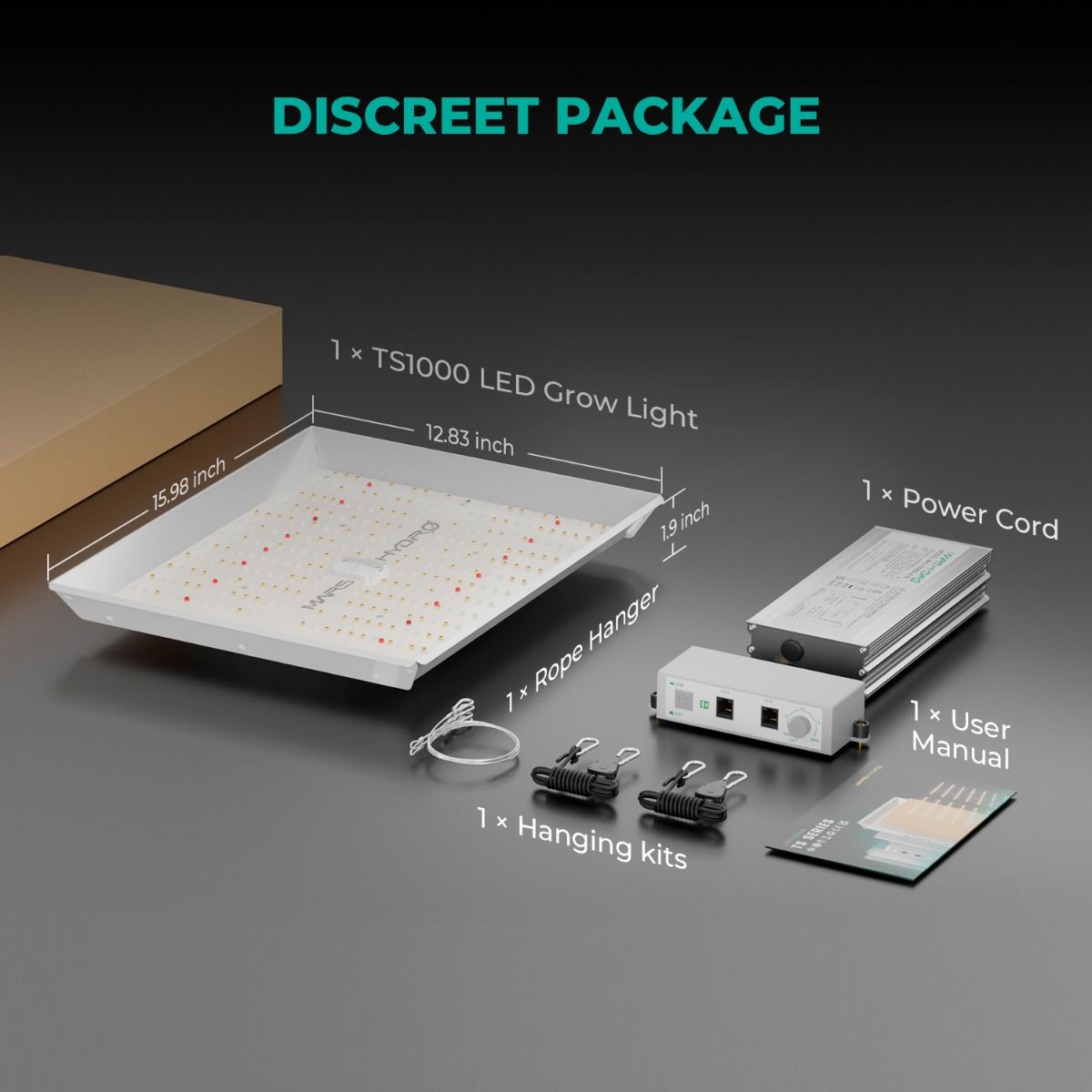 Mars Hydro TS1000 LED Grow Lampe - 150W Quantum Board - Full Spectrum & Dimmer